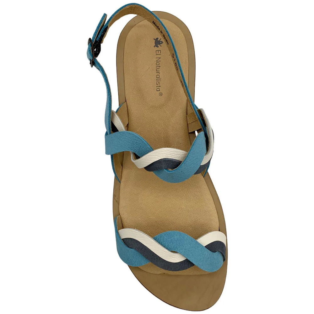 El Naturalista Women's Tulip N5188 Slingback Flat Sandals Turquiose - Medium - Picture 2 of 3